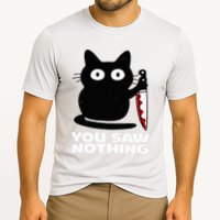 Cat Knife You Saw Nothing Cooling Performance Crew T-Shirt