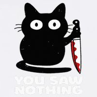 Cat Knife You Saw Nothing Cooling Performance Crew T-Shirt