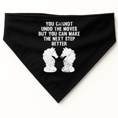 Chess Knight You Cannot Undo The Moves Chess Player Grunge USA-Made Doggie Bandana