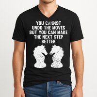 Chess Knight You Cannot Undo The Moves Chess Player Grunge V-Neck T-Shirt