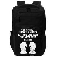 Chess Knight You Cannot Undo The Moves Chess Player Grunge Impact Tech Backpack