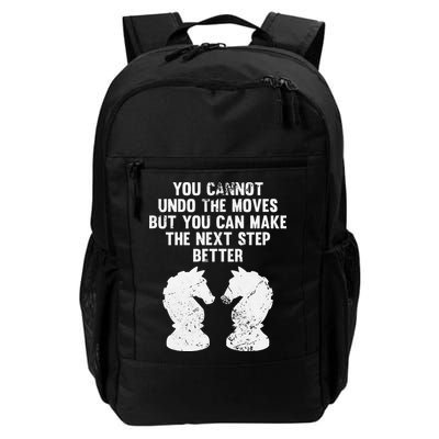 Chess Knight You Cannot Undo The Moves Chess Player Grunge Backpack
