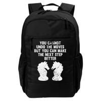 Chess Knight You Cannot Undo The Moves Chess Player Grunge Backpack