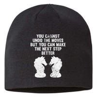 Chess Knight You Cannot Undo The Moves Chess Player Grunge Sustainable Beanie