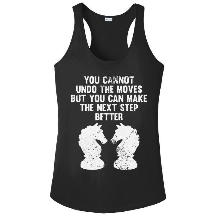 Chess Knight You Cannot Undo The Moves Chess Player Grunge Ladies PosiCharge Competitor Racerback Tank