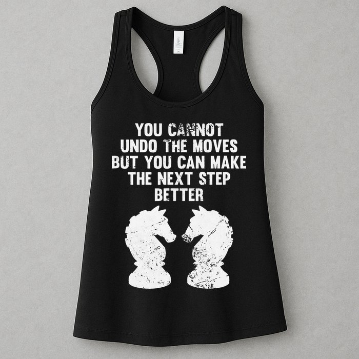 Chess Knight You Cannot Undo The Moves Chess Player Grunge Womens Tank Top