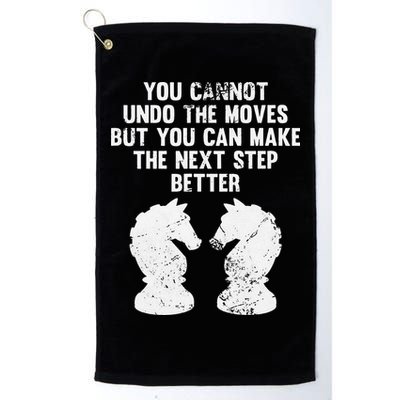 Chess Knight You Cannot Undo The Moves Chess Player Grunge Golf Towel