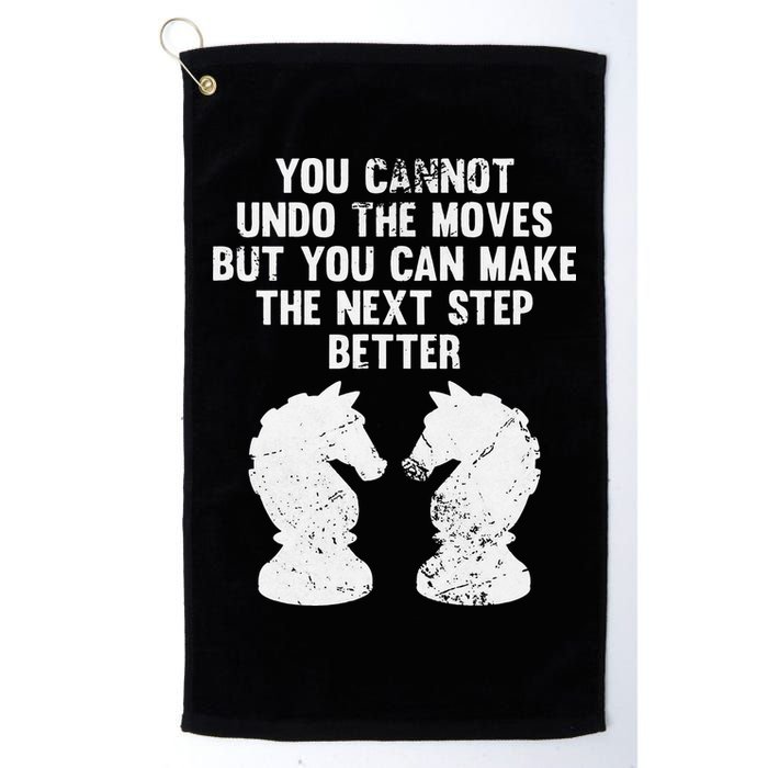 Chess Knight You Cannot Undo The Moves Chess Player Grunge Golf Towel