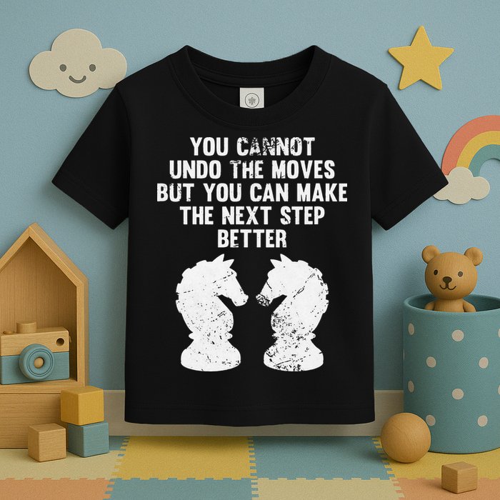 Chess Knight You Cannot Undo The Moves Chess Player Grunge Toddler T-Shirt