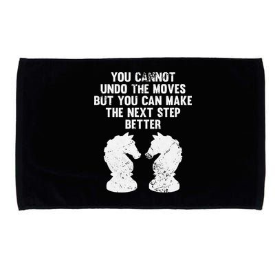 Chess Knight You Cannot Undo The Moves Chess Player Grunge Microfiber Hand Towel