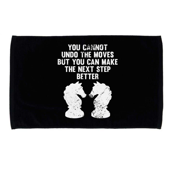 Chess Knight You Cannot Undo The Moves Chess Player Grunge Microfiber Hand Towel