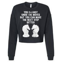 Chess Knight You Cannot Undo The Moves Chess Player Grunge Cropped Pullover Crew