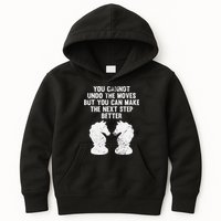 Chess Knight You Cannot Undo The Moves Chess Player Grunge Kids Hoodie