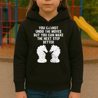 Chess Knight You Cannot Undo The Moves Chess Player Grunge Kids Hoodie