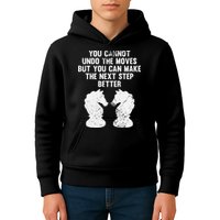 Chess Knight You Cannot Undo The Moves Chess Player Grunge Kids Hoodie