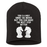 Chess Knight You Cannot Undo The Moves Chess Player Grunge Short Acrylic Beanie