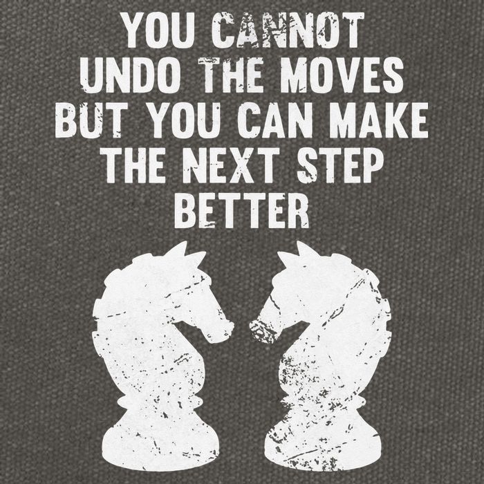 Chess Knight You Cannot Undo The Moves Chess Player Grunge Cotton Canvas Backpack