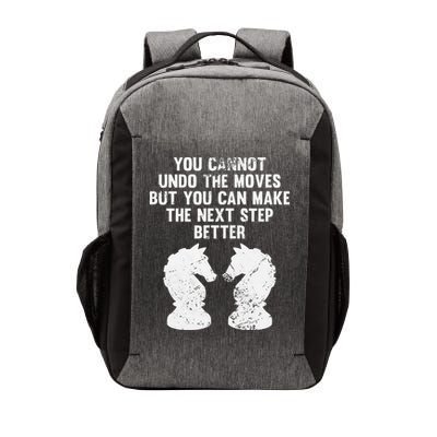 Chess Knight You Cannot Undo The Moves Chess Player Grunge Vector Backpack