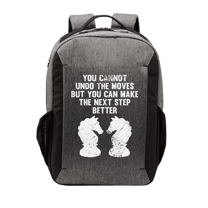 Chess Knight You Cannot Undo The Moves Chess Player Grunge Vector Backpack