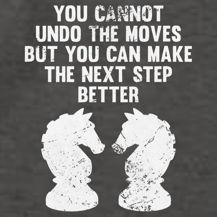 Chess Knight You Cannot Undo The Moves Chess Player Grunge Vector Backpack