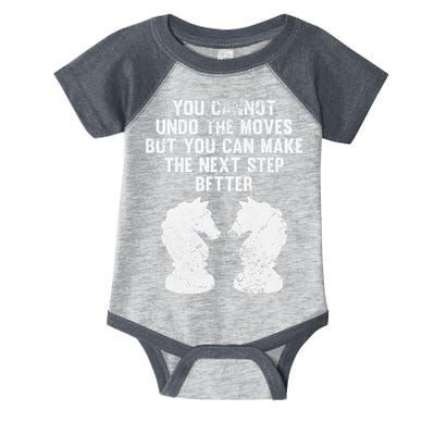 Chess Knight You Cannot Undo The Moves Chess Player Grunge Infant Baby Jersey Bodysuit