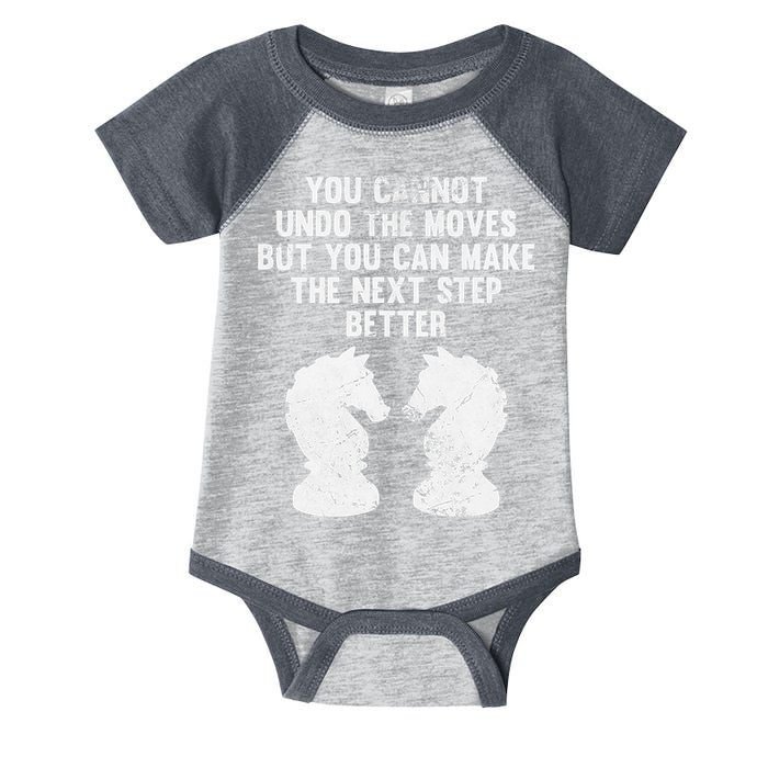 Chess Knight You Cannot Undo The Moves Chess Player Grunge Infant Baby Jersey Bodysuit