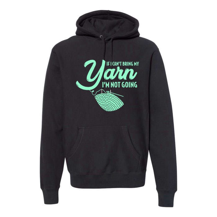 Crocheting Knitting Yarn Premium Hoodie