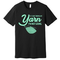 Crocheting Knitting Yarn Premium T-Shirt