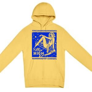 Cocktail Lounge 1950s Premium Pullover Hoodie