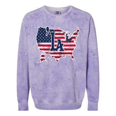 Comma La 2024 President Kamala Harris Colorblast Crewneck Sweatshirt