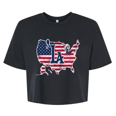 Comma La 2024 President Kamala Harris Bella+Canvas Jersey Crop Tee