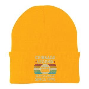 Cribbage Legend 27 Years Old Awesome Since 1995 Cribbage Knit Cap Winter Beanie