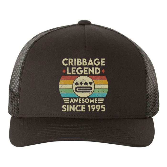 Cribbage Legend 27 Years Old Awesome Since 1995 Cribbage Yupoong Adult 5-Panel Trucker Hat