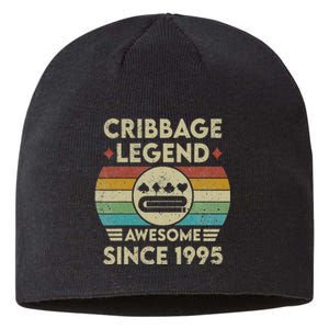 Cribbage Legend 27 Years Old Awesome Since 1995 Cribbage Sustainable Beanie