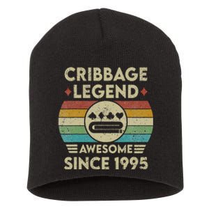 Cribbage Legend 27 Years Old Awesome Since 1995 Cribbage Short Acrylic Beanie