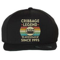 Cribbage Legend 27 Years Old Awesome Since 1995 Cribbage Wool Snapback Cap