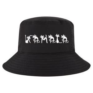 Comma La 2024 Kamala Cat Cute Cat Shaped Font Letters Subtle Comma La Cool Comfort Performance Bucket Hat