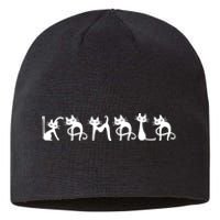 Comma La 2024 Kamala Cat Cute Cat Shaped Font Letters Subtle Comma La Sustainable Beanie