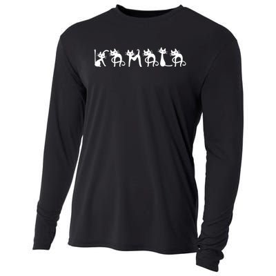 Comma La 2024 Kamala Cat Cute Cat Shaped Font Letters Subtle Comma La Cooling Performance Long Sleeve Crew