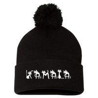 Comma La 2024 Kamala Cat Cute Cat Shaped Font Letters Subtle Comma La Pom Pom 12in Knit Beanie