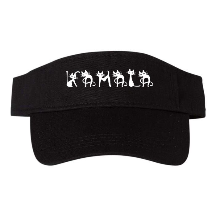 Comma La 2024 Kamala Cat Cute Cat Shaped Font Letters Subtle Comma La Valucap Bio-Washed Visor