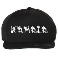 Comma La 2024 Kamala Cat Cute Cat Shaped Font Letters Subtle Comma La Wool Snapback Cap