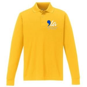 Comma La 2024 My Values Have Not Changed Performance Long Sleeve Polo