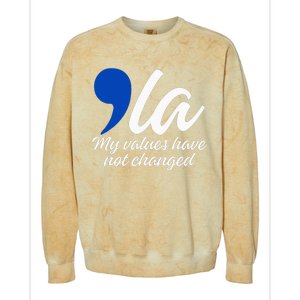 Comma La 2024 My Values Have Not Changed Colorblast Crewneck Sweatshirt