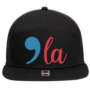 Comma La 2024 Funny 7 Panel Mesh Trucker Snapback Hat