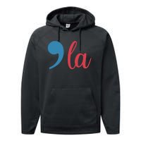 Comma La 2024 Funny Performance Fleece Hoodie