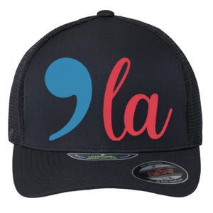 Comma La 2024 Funny Flexfit Unipanel Trucker Cap