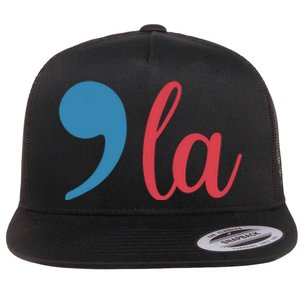 Comma La 2024 Funny Flat Bill Trucker Hat