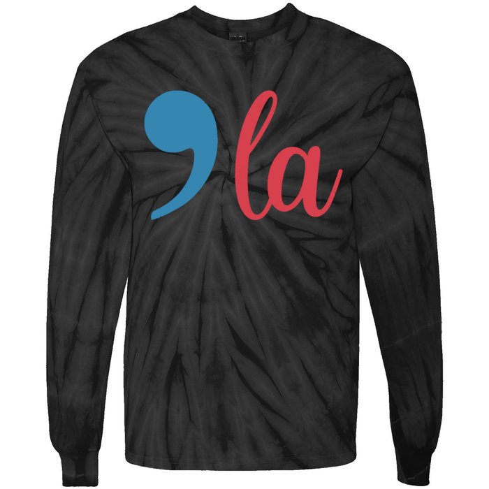 Comma La 2024 Funny Tie-Dye Long Sleeve Shirt