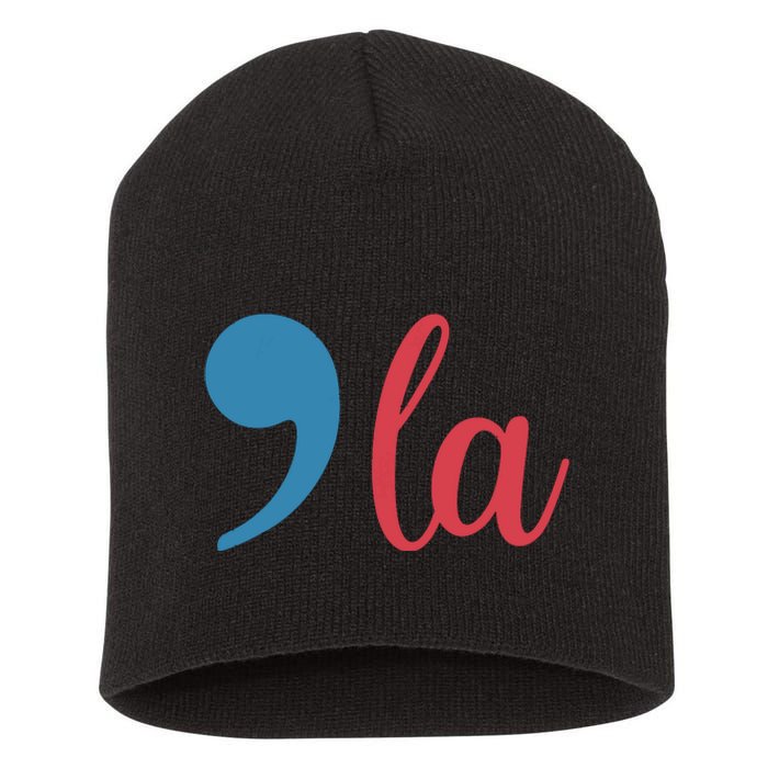 Comma La 2024 Funny Short Acrylic Beanie